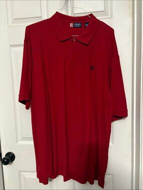 Chaps Men’s Deep Red Polo with Subtle Logo